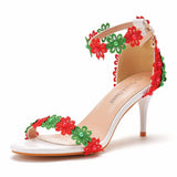 Cm With Light Mouth Fine Heel Sandals Bead Size Summer Sandals Wedding Dress High Heel