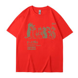 Cartoon Cat Print Oversized Short Sleeve TeeOutfit