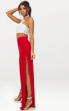 Side Large Slit Straight-leg Trousers Sexy