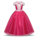 Girls Party Princess Dress Baby Girls Summer Elegant Long Sleeve Blue Dresses Birthday Party Fantasy Ball