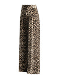 Zingj Trend Wind Straight Pants 2024 Summer New Fashion Leopard Print Design Sense High Waist Wide Leg Casual