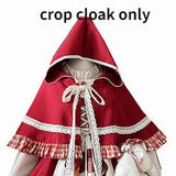 Christmas Lolita Dress Kawaii Women New Year 2024 Sweet Lace Ruffle Patchwork Puff Long Sleeve Red Princess