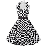Print Vintage Dress Women 2021 Summer Pin Up Sundress 50s 60S Rockbility Robe Femme Sexy A-Line Party Dress Vestidos
