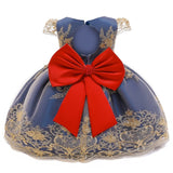 Dress Lace Pageant Frock Prom Gown Flower Beading Princess Dress 1-10Y Kids Clothing Elegant Children Birthday Party