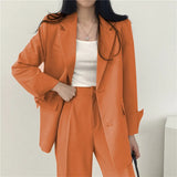 Zingj And Autumn New Blazer Female British Wind Casual Versatile Blue Small Medium Long Suit