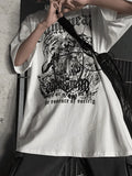 Men's Gothic Punk Shield Graphic Tee- Outfit