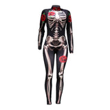 Spot Halloween Women's Clothing Personality Cosplay Parent-Child Rose Skeleton Print