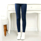 Girls Leggings Winter Kids Thick Velvet Leggings Pencil Pants Children Warm Trousers Faux PU Leather Legging Slim