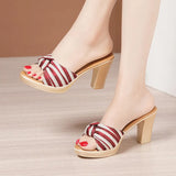 Sandals Slippers Women Wear Summer 2023 New Thick-Soled Waterproof Platform Fish Mouth Fashionable One-Word