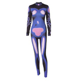 Women Autumn Long Sleeve Printed Bodycon One Piece Jumpsuit Overall 2021 Fall Wholesale Clothes Streetwear
