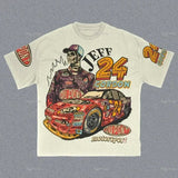Zingj T-Shirt Oversized Y2K Blouse Korean Gothic T-Shirt Couple Retro New Sweatshirt 211-0-Outfit
