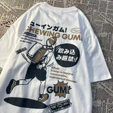 y2k aesthetic personality creative letter printing short-sleeved T-shirt women 2022 summer plus size streetwear y2k