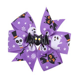 inchs Halloween Decoration Grosgrain Ribbon Hair Bows For Baby Girls Ghost Pumpkin Pinwheel Hair Clips Hair