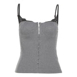 New Women's Retro Lace Slade Body Solid-Colored Slings In The Fall Of