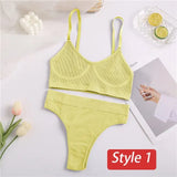 Underwear Set Women Seamless Bra Set Wireless Bra Sexy High Waisted Female Underpants Comfortable Basic Bralette