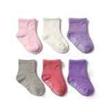 Pairs/lot 0 to 6 Yrs Cotton Sock With Rubber Grips Four Season Children's Anti-slip Boat Socks For Boys Girl Low Cut Floor