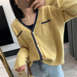 Zingj Wind Sweater Coat Cardigan Female 2024 New Style Retro Outside Build Loose Long Sleeve Autumn And Winter Outside Wear Knit Sweater-Outfit