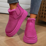 Plus Velvet Round Head Cover Snow Boots Women 44 Thick-Soled Loose Belt Plus Velvet Cotton Shoes
