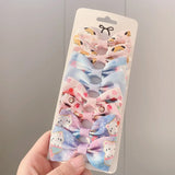 Grosgrain Ribbon Unicorn Printed Bowknot Hair Clips For Cute Girls Handmade Barrettes Hairpins Kids Hair