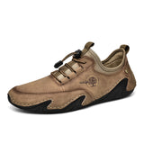 Zingj Korean Version Of The New Men's Leather Shoes In Spring Is Breathable, A Lazy Man, A Set Foot, Octopus, Fish And Beans