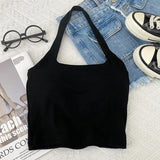 Camisole With Build-in Bras Girls Padded Tank Crop Top Summer Chic Women Soft Stretchy Cami Sleeveless