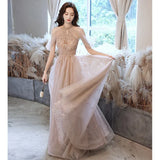 Chinese Fishtail Evening Dress 2025 New Light Luxury Niche Morning Robe Toasting Bridal Purple Banquet Dress Dress