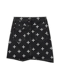 Mini Skirts Womens 2022 Summer Korean Harajuku Print Irregular High Waist Slim A-line Short Jupe Female Basic