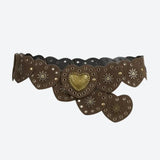 Ethnic Heart Suede Waist
