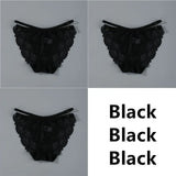 Lace Panties Ice Silk Seamless Panty Women Low Rise Sexy Transparent Floral Briefs Soft Cotton Crotch Underpants