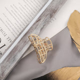 Women Girls Cute Heart Hollow Geometric Gold Alloy Hair Claws Sweet Headband Hair Clips Hairpins Fashion Hair