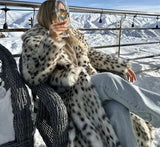 Long Belted Leopard Faux Fur Coat-Outfit