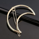 Metal Love Heart Hair Clip Elegant Star Round Barrette for Women Girls Sweet Hairpins Barrettes Hair