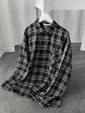 Men's Long Sleeve Checkered Button Shirt- Outfit