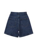High Waist Wide Leg Denim Shorts Casual Female Solid Streetwear Knee-length Stright Jeans Bermuda Shorts 2022 New