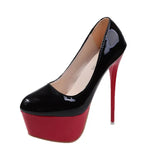 Zingj Autumn New Style High Heel Single Shoes Female Spell Color Fine Heel Sexy Single Shoe Waterproof Platform Ultra High Heel Nightclub Women's Shoes Tide-Outfit