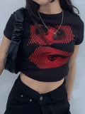 Eye Print Baby Crop Top- Outfit