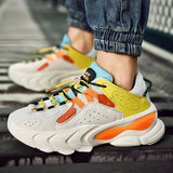 Spring Running Shoes Women Trend Chunky Sneakers Men Couples Platform Sport Shoes Mesh Walking Shoes Zapatos De