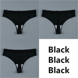 For Women Seamless Panty Set Solid Invisible Underwear Sexy Low Waist Briefs Women's Underpants Lingerie Dropship 3