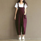 Large Artistic Dark Blue Suspender Casual