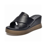 Zingj Heel Slippers Women Wear 2024 Summer New Open Toe Cross Waterproof Table Thick Bottom Cool