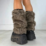 Grunge Faux Fur Leg