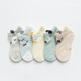 Pairs/lot 0 to 7 Years Spring Summer Thin Mesh Socks For Girls Boys Cute Animal Children's Thin Sock Baby Newborn Short
