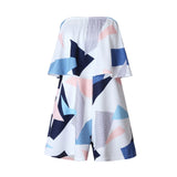 Style Playsuit Floral Print Sexy Rompers Short Overalls Top Macacao Feminino Women Clothes Casual Summer Beach