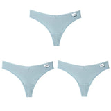 3Pcs/Lot V Waist Cotton G-String Thong Panties String Underwear Women Briefs Sexy Lingerie Pants Low-Rise Ladies