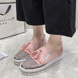 Ladies' Casual Shoes 2023 Summer New Shallow-Mouthed One-Foot Love Shoes Korean Version Of Diamond