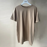 2021 Fashion Sweatshirt Dress robe femme Woman Short Sleeve Straight Mini Dress Loose Blouses Solid