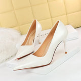 Zingj Fashion Banquet High Heels Women's Shoes Metal Heel Thin Heel Shallow Pointed Nightclub Sexy Single
