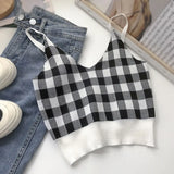 Fashion Women's Club Tank Tops Solid V neck Letter Sleevless Camisoles Tube Crop Top Bralette Sexy Ladies Summer