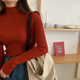 2021 chic Autumn winter Sweater Pullovers Women Long Sleeve casual turtleneck warm basic Sweater knit Jumpers