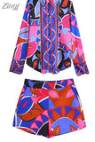 Women Shirt Print Button Up Shirt Long Sleeve Top Female Streetwear Elegant Blouses And Shirts Summer Chic Woman